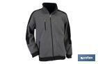 CHAQUETA POLAR "WALKER" 370gms/m GRIS-NEGRO