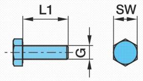 Bpw 0250266480 - TORNILLO HEXAGONAL M20X50 EJE DIREC