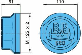 Bpw 0321224250 - TAPACUBO NEGRO ECO 8T 125X2 SW 110