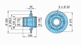 Bpw 0327228710 - BUJE SK.F 8-9T ECO SB 3745 8 AGUJER