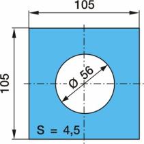 Bpw 0328115030 - PLACA 105X105X4,5 RD56