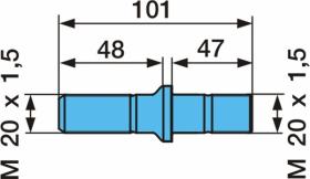 Bpw 0329612040 - PERNO DE RUEDA ZRZ M 20 X 1,5 L=97,