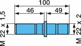 Bpw 0329623151 - PERNO DE RUEDA SENCILLA M 22X1,5X46