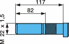 Bpw 0329633171 - PERNO DE RUEDA M 22X1,5X117 10.9 WE