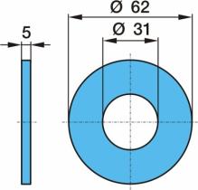 Bpw 0332034510 - ARANDELA SOPORTE BALLESTA RÖGIDO 