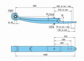 Bpw 0508213200 - BALLESTA SUSP. NEUM. RECTA OT- 690/