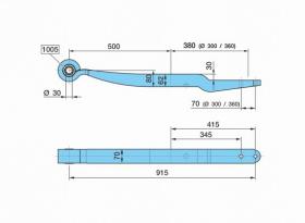 Bpw 0508213960 - BALLESTA SUSP. NEUM. AL- 500/380 K_