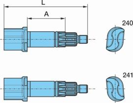 Bpw 0509762252 - µRBOL LEVA DE FRENO IZQ. A=103 SM S