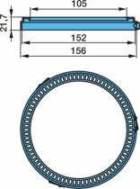 Bpw 0531007291 - CORONA ABS POR APRIETE 80 DIENTES 8