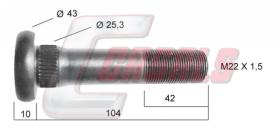 CASALS 21133 - PERNO RUEDA TRASERA DAF