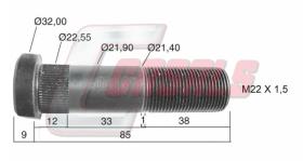 CASALS 21212 - PERNO RUEDA DELANTERA IVECO