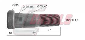 CASALS 21259 - PERNO RUEDA DELANTERA R.V.I.