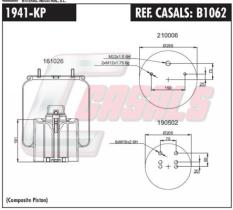 CASALS B1062 - SUS.NEUMATICA BPW 30" PLASTICO COMPLETA