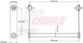 CASALS E1104 - BARRA ESTABILIZADORA MERCEDES L-1050MM