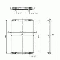 Nrf 509709 - Radiador R.V.I. Magnum E-TECH 400-480 sin laterales