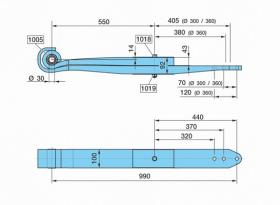 Bpw 0508212830 - BALLESTA SUSP. NEUM. RECTA 500/380-