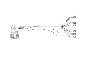 VIGNA 280049 - arnés de luz trasera de 7 vías, conector en ángulo de 4000 m