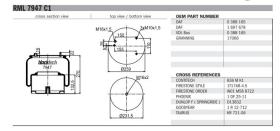 Black Tech RML7947C1 - FUELLE SUSP. DAF 1 TOMA