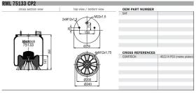 Black Tech RML75133CP5 - FUELLE SUSPENSION SAF