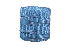 Cofan 08101014 - BOBINA CORDON TRENZADO POLI 5 MM 200 MTS BCO/AZUL