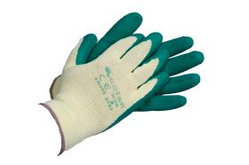 Cofan 1100005010BL - Guantes de Látex Rugoso con Soporte de Punto Verdes