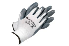 Cofan 110001236 - Guantes Soporte de Nylon Impregnados Gris-Blanco (100% Nylon