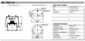 Black Tech RML75921C5 - FUELLE SUSPENSION LECIÑENA/SCHMITZ/WEWELER