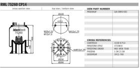 Black Tech RML75260CP14 - FUELLE SUSP.COMPLETO FRUEHAUF PISTON PLASTICO