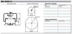 Black Tech RL95868C1 - FUELLE SUSP.NEUMATICA AD.4757NP01