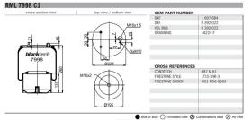 Black Tech RML7998C1 - FUELLE SUSP.ELEV. DAF 887MK1