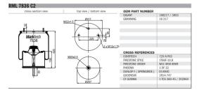 Black Tech RML7836C2 - FUELLE SUSPENSION LECIÑENA 725N ANC/CENTRAL