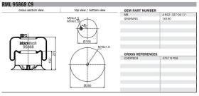 Black Tech RL95868C9 - FUELLE SUSPENSION MERCEDES AD 4757 NP09