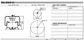 Black Tech RL95869C1 - FUELLE SUSPENSION MERCEDES AD 4758 NP01