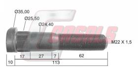 CASALS 21495 - PERNO RVI RUEDA SIMPLE 113M