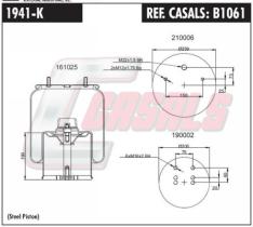 CASALS B1061 - SUS.NEUMATICA BPW 30" CAMPANA METAL