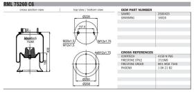 Black Tech RML75260C6 - FUELLE SUSPENSION AD 1D12B01 CAMPANA ALUMINIO