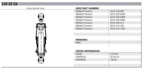 Black Tech KB11025CA - FUELLE SUSPENSION CABINA PREMIUN