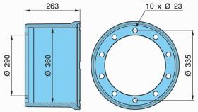 Bpw 0310990020 - TAMBOR DE FRENO    L 3620/263/290/335/23/10