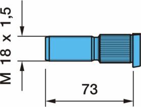 Bpw 0329601120 - PERNO DE RUEDA  PARA JUNTA DE RUEDA  M18X1,5X72  RE.
