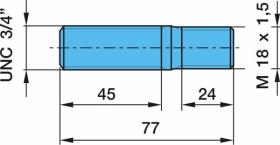 Bpw 0334073090 - TORNILLO HXZ-RUEDAS 3/4" UNC X45/M18X1,5