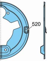 Bpw 0501096880 - CHAPA PORTECTORA   Z.LL 120 SN3620   DCHA.  TRASERA