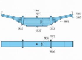 Bpw 0508207010 - BALLESTA SUSP. MEC. VB 20,-T RS1500      V    H=160