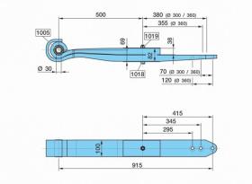Bpw 0508212670 - BALLESTA SUSP..O-- 500/355+380     SGS2X38 H= 82