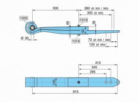 Bpw 0508212670 - BALLESTA SUSP..O-- 500/355+380     SGS2X38 H= 82