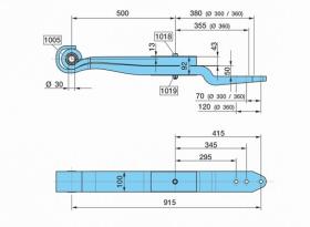 Bpw 0508213600 - BALLESTA SUSP..OT- 500/355+380K 50,SGS2X43 H= 92