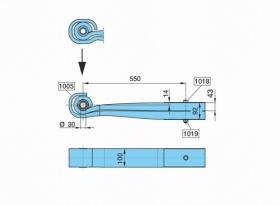 Bpw 0508213650 - BALLESTA SUSP.OT- 550/---+---130 ,SGS2X43 H= 92