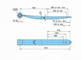 Bpw 0508213710 - BALLESTA SUSP.. NEUM.SL- 500/355+380     SGS1X48 H= 48