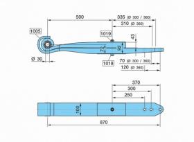 Bpw 0508213870 - BALLESTA SUSP.O-- 500/310+335     SGS2X43 H= 92