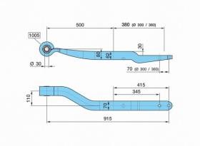 Bpw 0508213931 - BALLESTA SUSP. NEUM.7AL- 500/3803D110K_30SGS1X62 H= 62