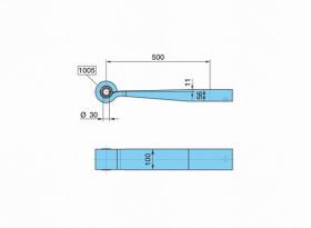 Bpw 0508213991 - BALLESTA SUSP. OT- 500/---+---108 ,SGS1X57 H= 56